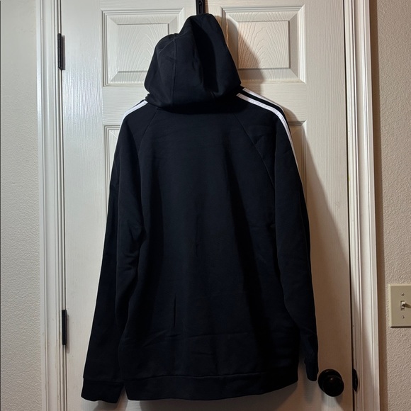Adidas Black Hoodie with White Accents - Picture 4 of 6